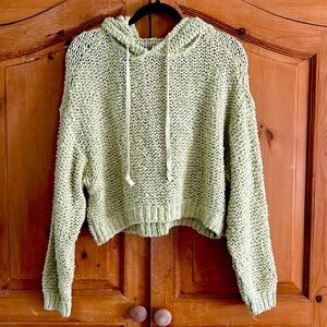 BRAND NEW! Anthropologie knitted light green sweater.